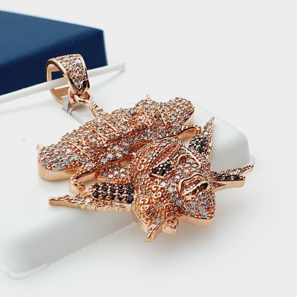 "14K Gold Plated Cubic Zircon Pendant, EVBRS543 - Picture 9 of 10